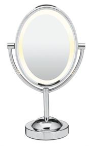 img 4 attached to 🔍 Conair Reflections Double-Sided Incandescent Lighted Vanity Makeup Mirror: Enhance Your Beauty Routine with 1x/7x Magnification & Polished Chrome Finish