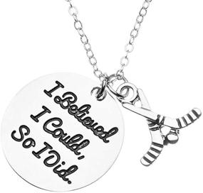 img 3 attached to 🏒 Hockey Charm Necklace for Female Players: Sportybella I Believed I Could So I Did Jewelry