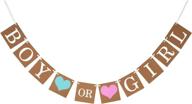 👶 eboot baby shower decorations boy/girl banner gender reveal bunting flag baby gender show party favors pregnancy announcement логотип