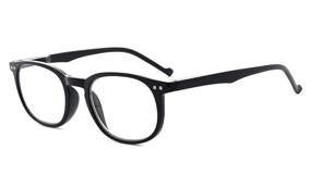 img 4 attached to 👓 Eyekepper Retro Men's and Women's Reading Glasses +1.75 Black Frame - Stylish Readers Eyeglasses