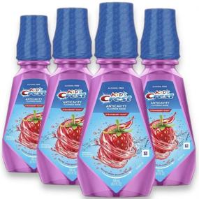 img 4 attached to Crest Kids Alcohol-Free Fluoride Rinse, Strawberry Rush, 16.9 fl oz, Pack of 4 - Anti Cavity