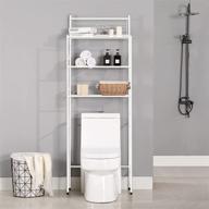 🚽 mallboo bathroom spacesaver storage rack, 3-tier over-the-toilet organizer, easy assembly - dimensions: 26.7" l x 9.5" w x 64.4" h (white) logo