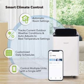 img 3 attached to 🌬️ Honeywell Smart WiFi Portable Air Conditioner & Dehumidifier with Alexa Voice Control: Cool & Control Your Space Up to 450 Sq. Ft with Drain Pan & Insulation Tape Included
