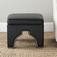 🖤 black safavieh mercer grant ottoman logo