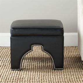 img 4 attached to 🖤 Black Safavieh Mercer Grant Ottoman