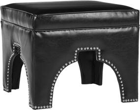 img 2 attached to 🖤 Black Safavieh Mercer Grant Ottoman