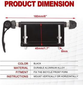 img 2 attached to 2-Pack Bicycle Quick-Release Alloy Fork Block Mounts Car Rack Carrier Holders for Car Pickup Bed by ALAVENTE