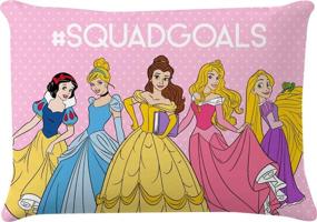 img 1 attached to 👑 Disney Princess Rainbow Decorative Pillow - Super Soft Kids Pillow featuring Cinderella, Belle, & Rapunzel - Measures 10x14 Inches - Official Disney Product