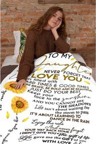 img 1 attached to 🌻 Flannel Fleece Microfiber Sunflower Blanket Throw - Lightweight, Soft, and Cozy All-Season Blanket for Kids, Home, Bed, Sofa, Chairs, Dorm - 50"x40