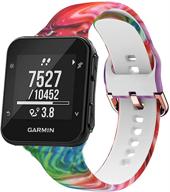 📱 страп из силикона с модным принтом, совместимый с garmin forerunner 35 watch, для спортивных умных часов. логотип