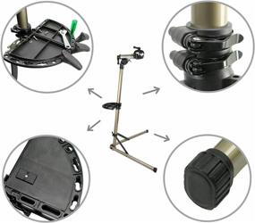 img 2 attached to 🚴 Bikehand E Bike Repair Stand: A Heavy Duty, Portable Workstand for EBIKEs, Mountain Bikes, and Road Bikes Maintenance (Max 110 lbs)