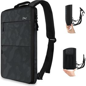 img 4 attached to 🎒 Expandable Laptop Backpack with Sleeve Briefcase