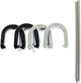 img 2 attached to Trademark Innovations Deluxe Carbon Steel Horseshoe Set with Portable Carrying Case