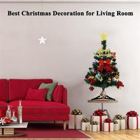 img 2 attached to 🎄 Mini Christmas Tree Indoor Decor with 36 Ornaments, LED String Light - Ideal Home, Office, Party Decoration - Best Gift for Kids