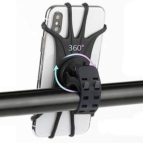 img 4 attached to 🚲 360° Rotation Silicone Bicycle Mobile Phone Holder - Universal Bike & Motorcycle Phone Mount for iPhone 11 Pro Max/XS Max/8/7/6/6s Plus, Fits 4.0"-6.5" Phones