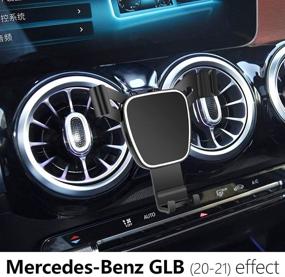 img 3 attached to 🚗 LUNQIN Автомобильный держатель для телефона для Mercedes Benz GLB Class 2020-2021 - автоаксессуары крепление для навигации для внутреннего оформления - мобильное крепление для сотового телефона