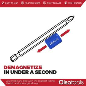 img 2 attached to 🔧 Olsa Tools Bit Magnetizer and Demagnetizer Ring, Magnetic Drive Holder for Screwdriver Bits with Powerful Neodymium Magnet, Compatible with Allen/Hex Keys