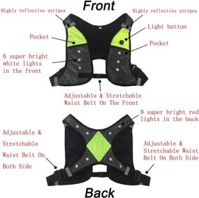 img 1 attached to 🔦 ANYTINUS LED Reflective Safety Vest - USB Rechargeable, Light Up Flashing Warning Vest with Adjustable Waist, 2 Pockets - Perfect for Men, Women, Kids for Running, Dog Walking, Cycling, Marathon Runner Gifts