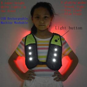 img 3 attached to 🔦 ANYTINUS LED Reflective Safety Vest - USB Rechargeable, Light Up Flashing Warning Vest with Adjustable Waist, 2 Pockets - Perfect for Men, Women, Kids for Running, Dog Walking, Cycling, Marathon Runner Gifts