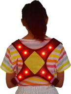 🔦 anytinus led reflective safety vest - usb rechargeable, light up flashing warning vest with adjustable waist, 2 pockets - perfect for men, women, kids for running, dog walking, cycling, marathon runner gifts логотип