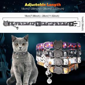 img 3 attached to 🐱 Halloween Cat Collar 4 Pack - Rypet Cat Collar with Bell, Kitten Collar Breakaway for Cat's Halloween Party