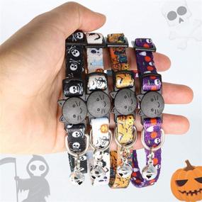 img 2 attached to 🐱 Halloween Cat Collar 4 Pack - Rypet Cat Collar with Bell, Kitten Collar Breakaway for Cat's Halloween Party