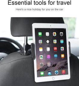 img 2 attached to 🚗 LHJRY Car Headrest Mount, [2 - Pack] Tablet Headrest Holder for iPad Pro Air Mini, Tablets, Google Nexus, Switch, and More 4.7-10" Tablets and Cell Phones 【2020 Upgrade】