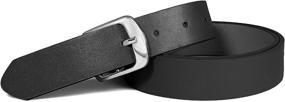 img 4 attached to 👗 Women's Leather Belts - Stylish Waist Belt for Jeans, Pants, and Dresses with Pin Buckle - Ideal for Girls and Ladies