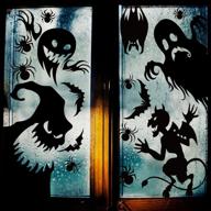 spookify your home with ccinee giant spooky monster window cling stickers - perfect for halloween party decoration! logo