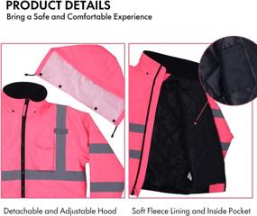 img 1 attached to 🚧 High-Visibility Reflective Workwear: Waterproof & Lightweight Safety Gear