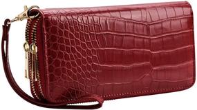 img 4 attached to Heaye Crocodile Alligator Embossed Wristlet Women's Handbags & Wallets: Wallets with a Touch of Luxe!