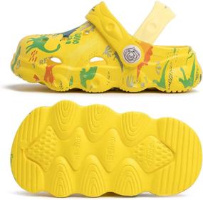 img 2 attached to 🦖 Knemksplanet Dinosaur Cartoon Slippers: Premium Lightweight Boys' Clogs & Mules Shoes