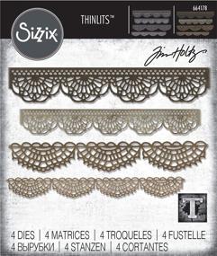 img 3 attached to 🔪 Sizzix Multi Color Thinlits Die Set Crochet by Tim Holtz 4 Pack One Size - Versatile and Vibrant Die Cuts for Your Crafting Needs