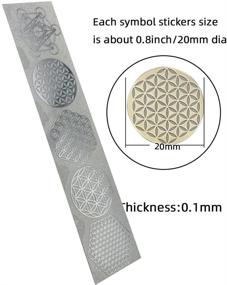 img 2 attached to 🌼 MetalArtern Small Metal Sticker for Mobile Phone DIY - Flower of Life Gold and Chrome Silver (Silver)