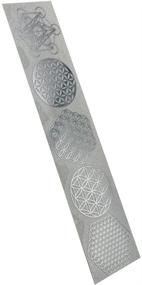 img 4 attached to 🌼 MetalArtern Small Metal Sticker for Mobile Phone DIY - Flower of Life Gold and Chrome Silver (Silver)