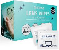 👓 metene lens cleaning wipes - 300 individually wrapped pre-moistened eyeglass wipes for glasses, sunglasses, camera lenses, laptop, phone, computer screen - cleans 6”x4.9“ surfaces logo