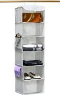 maximize closet space with simplehouseware hanging closet organizer, 6 shelves - gray логотип