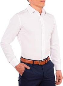 img 4 attached to 👔 Wrinkle-Resistant Performance Stretch Shirts for Men - Washable Clothing