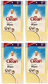 img 2 attached to Reusable Mr. Clean Multi-Purpose Household Cleaning Wipes, Machine Washable, Pack of 4 (6 Per Pack)