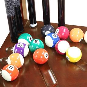 img 2 attached to Hathaway Regent Corner Floor Cue Rack 🎱 in Elegant Walnut Finish: Organize Your Cues Stylishly!