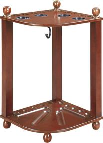 img 3 attached to Hathaway Regent Corner Floor Cue Rack 🎱 in Elegant Walnut Finish: Organize Your Cues Stylishly!