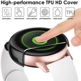 img 2 attached to 📱 4-пачка чехлов TPU для Galaxy Watch Active 2 40мм - Полный защитный бамперный чехол со защитным экраном - Совместимо с Samsung Galaxy Watch Active 2 - Черный, Прозрачный, Серый, Серебряный.