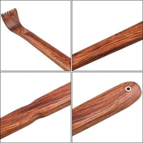 img 3 attached to 🌳 Ultimate Relief: Thickened 100% Natural Wood Back Massager for Itching Relief