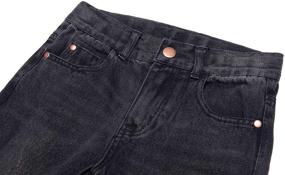 img 2 attached to 👖 Comfortable and Stylish: Bienzoe Boy's Cotton Adjustable Waist Slim Denim Pants Blue Jeans