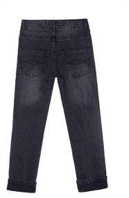 img 3 attached to 👖 Comfortable and Stylish: Bienzoe Boy's Cotton Adjustable Waist Slim Denim Pants Blue Jeans