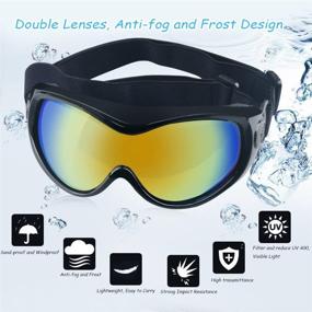 img 2 attached to 🐶 HelloPet Dog Goggles: UV-Protected Dog Sunglasses for Travel, Skiing, and Anti-Fog Performance with Adjustable Strap