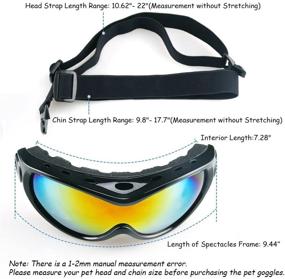 img 3 attached to 🐶 HelloPet Dog Goggles: UV-Protected Dog Sunglasses for Travel, Skiing, and Anti-Fog Performance with Adjustable Strap