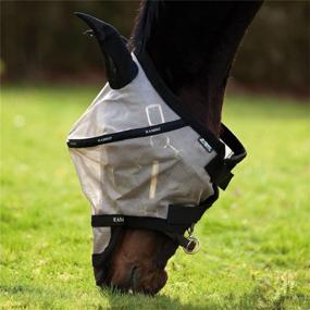 img 1 attached to Horseware Rambo Plus Fly Mask Pony Oatmeal: Optimal Protection for Your Equine Companion