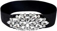 dorchid rhinestone crystal elastic cummerbund women's accessories for belts logo