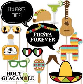 img 4 attached to 🎉 Mexican Fiesta Photo Booth Props Kit - 20 Count by Big Dot of Happiness